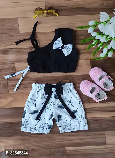 Trendy Printed Top with Bottom Clothing Set-thumb0