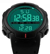 Alluring Black Silicone Digital Watches For Men-thumb2