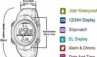 Alluring Black Silicone Digital Watches For Men-thumb3