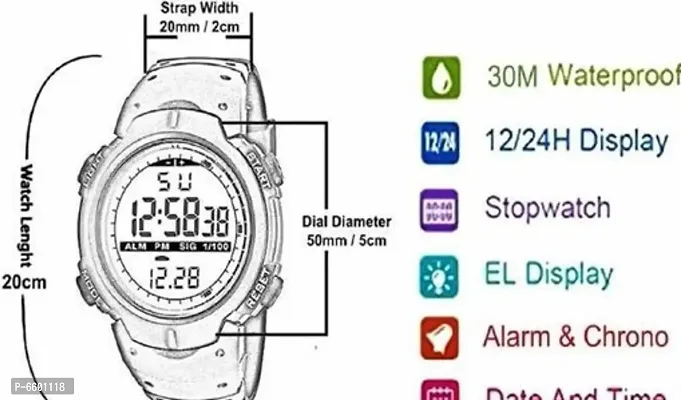 Alluring Black Silicone Digital Watches For Men-thumb4