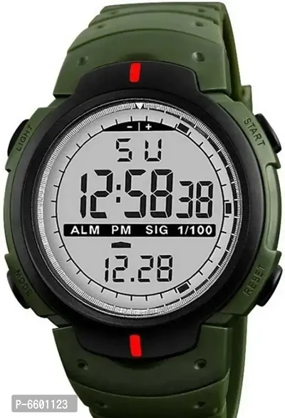 Alluring Green Silicone Digital Watches For Men