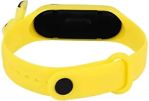 Yellow Silicon belt cartoon character attached in belt touch screen digital band watch for boys and girls-thumb2