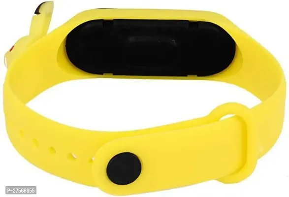 Yellow Silicon belt cartoon character attached in belt touch screen digital band watch for boys and girls-thumb3