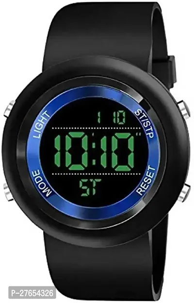 Digital Sports Watch with Black Strap