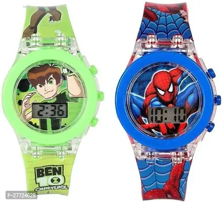 Combo pack of digital lighting sports fancy watch for boys and girls-thumb0