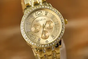 Stylish Golden Analog Wrist Watch For Women-thumb3