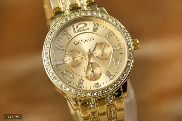 Stylish Golden Analog Wrist Watch For Women-thumb4