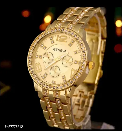 Stylish Golden Analog Wrist Watch For Women-thumb5