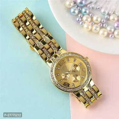 Stylish Golden Analog Wrist Watch For Women-thumb3