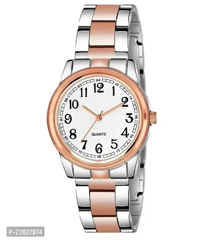 Dual color analog watch for women
