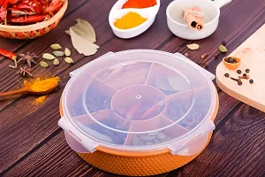 Voxic Masala Box Dabba for Keeping Spices | Spice Box for Kitchen | Plastic Masala Box | Masala Container | Masala Dabba (Round) 1 Piece Spice Set-thumb3