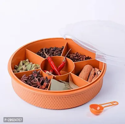 Voxic Masala Box Dabba for Keeping Spices | Spice Box for Kitchen | Plastic Masala Box | Masala Container | Masala Dabba (Round) 1 Piece Spice Set-thumb2