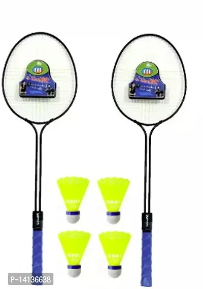 Badminton Rackets ( Pack Of 2 )  And Four Shuttle Cock-thumb0
