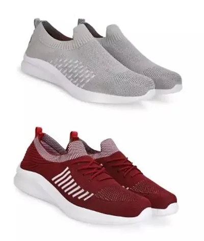 Stylish Canvas Sports Shoes For Men Pack Of 2