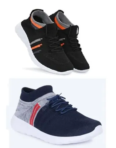 Stylish Canvas Sports Shoes For Men Pack Of 2