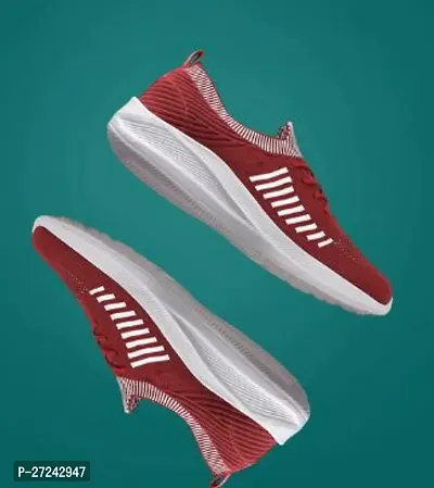 Stylish Maroon Canvas Sports Shoes For Men-thumb0