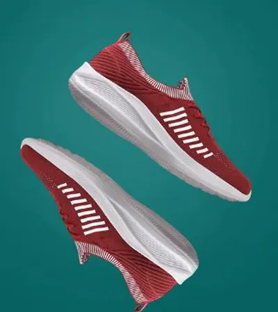 Stylish Maroon Canvas Sports Shoes For Men