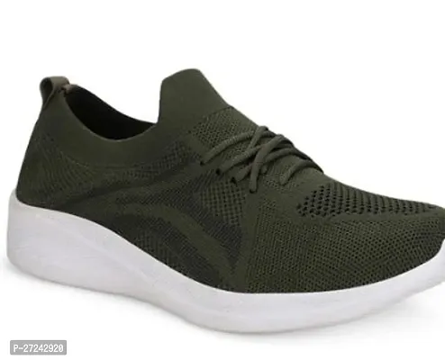 Stylish Green Canvas Sports Shoes For Men-thumb0