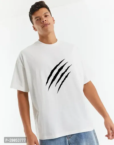 Men's white Oversize T shirt-thumb3