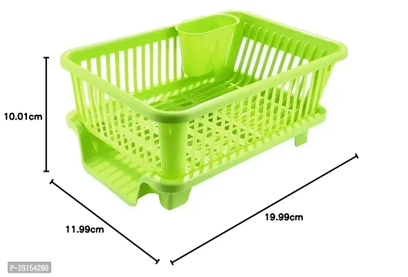3 in 1 Large Durable Plastic Kitchen Sink Dish Rack Drainer Drying Rack-thumb3