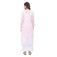 Mrs Right Boutique Design Chikankari Embroidery Kurti for Womens and Girls (Medium, Pink)-thumb2