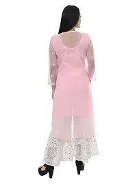 Mrs Right Boutique Chikan Kurti for Women (Medium, Pink)-thumb1