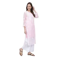 Mrs Right Boutique Design Chikankari Embroidery Kurti for Womens and Girls (Medium, Pink)-thumb4