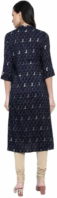 Mrs Right Boutique Printed Cotton Silk A-line Kurta for Womens and Girls-thumb2