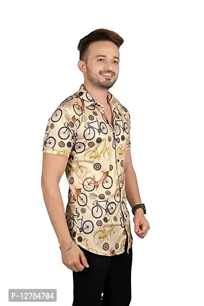 Men Regular Fit Printed Spread Collar Casual Shirt-thumb3