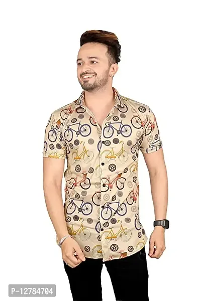 Men Regular Fit Printed Spread Collar Casual Shirt-thumb4