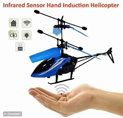 Remote Control Helicopter Toy For Kids 6+ Years (Blue)-thumb0