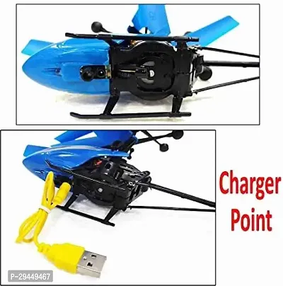 Remote Control Helicopter Toy For Kids 6+ Years (Blue)-thumb2