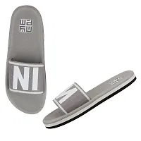 Men Casual Slides Slippers & Flipflops Comfortable and Skid Resistant For Men Grey- 10 Uk/India-thumb3