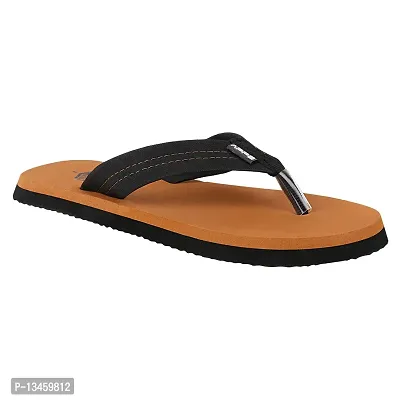 APPE Men's Tan Comfortable and stylish Flip-flops, Slip-on, Outdoot Casual Slippers for Daily Use-thumb0