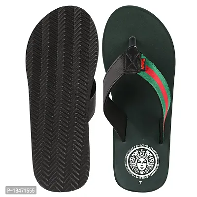 Appe Men's darkGreen 00485 Comfortable and Stylish Flip-flops, Slip-on, Outdoor Casual Slippers for Daily use-thumb3