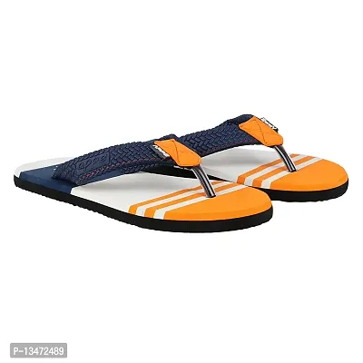 APPE Men's NavyOrange Comfortable and stylish Flip-flops, Slip-on, Outdoot Casual Slippers for Daily Use-thumb5