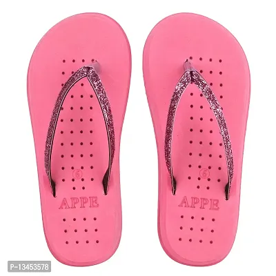 Women Casual Slides Slippers & Flipflops Comfortable and Skid Resistant For Women Pink- 8 Uk/India
