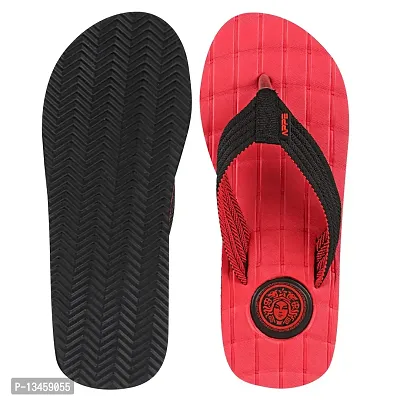 Appe Men's RedBlack 00490 Comfortable and Stylish Flip-flops, Slip-on, Outdoor Casual Slippers for Daily use-thumb3