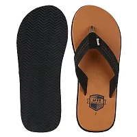 APPE Men's Tan Comfortable and stylish Flip-flops, Slip-on, Outdoot Casual Slippers for Daily Use-thumb3