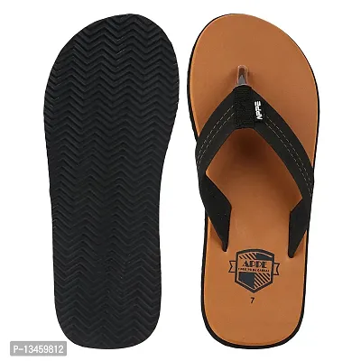 APPE Men's Tan Comfortable and stylish Flip-flops, Slip-on, Outdoot Casual Slippers for Daily Use-thumb4