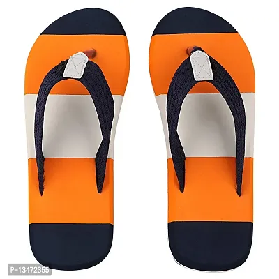 APPE free to be casual Men Casual Slipper Flipflop Orange, Navy 10 UK/India-thumb2