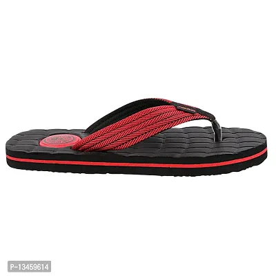 Appe Men's BlackRed 00490 Comfortable and Stylish Flip-flops, Slip-on, Outdoor Casual Slippers for Daily use-thumb2