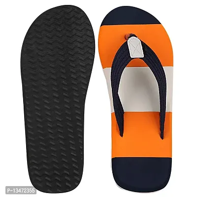APPE free to be casual Men Casual Slipper Flipflop Orange, Navy 10 UK/India-thumb3