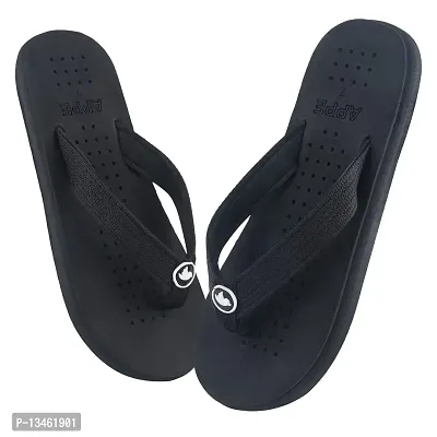 Women Casual Slides Slippers & Flipflops Comfortable and Skid Resistant For Women Black- 4 Uk/India