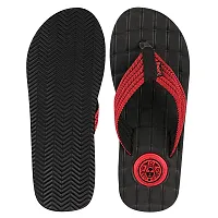 Appe Men's BlackRed 00490 Comfortable and Stylish Flip-flops, Slip-on, Outdoor Casual Slippers for Daily use-thumb2