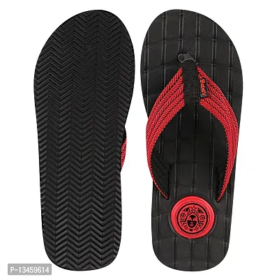 Appe Men's BlackRed 00490 Comfortable and Stylish Flip-flops, Slip-on, Outdoor Casual Slippers for Daily use-thumb3