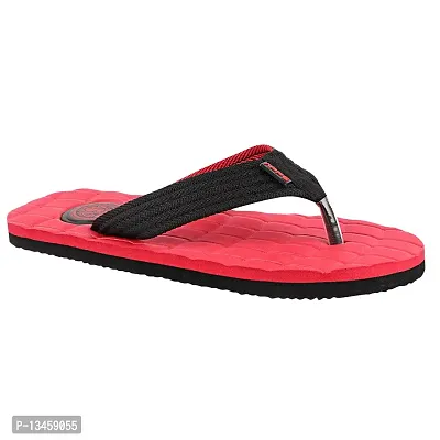 Appe Men's RedBlack 00490 Comfortable and Stylish Flip-flops, Slip-on, Outdoor Casual Slippers for Daily use-thumb0