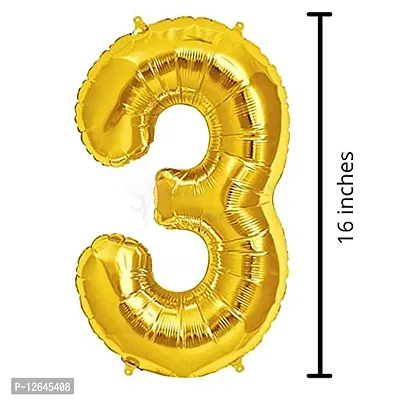 Surprises Planner Anniversary Foil Banner, Metallic Balloons, Star Foil Balloons, No.3 Foil Balloon, Glue Dot, Arch Strip Decoration Set for 3rd Anniversary/Couples- Pack of 34-thumb3