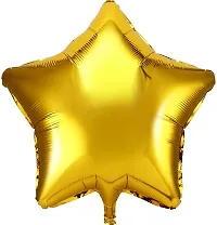 Surprises Planner Birthday Party Decoration Combo Gold Black Metallic Balloons, Happy Birthday Foil Banner, Star Foil Balloons - Set 67 Pcs-thumb4