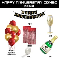 Surprises Planner Anniversary Banner, Metallic Balloons, Bottle Glass Foil Balloon, Glue Dot Anniversary Decoration Set for Husband/Wife/Home/Anniversary - Pack of 46-thumb1